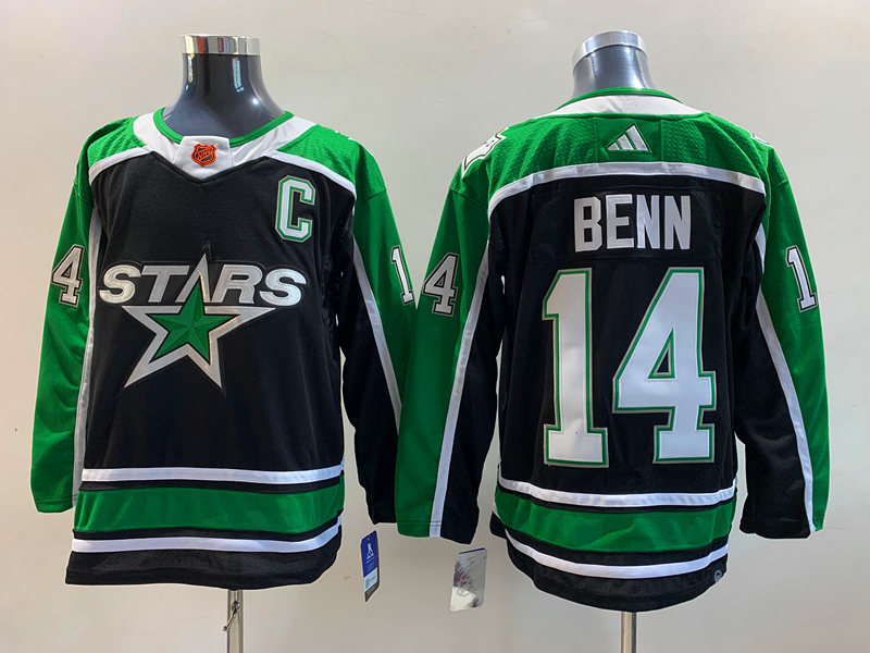 Men's Dallas Stars Jamie Benn #14 Black Breakaway Jersey